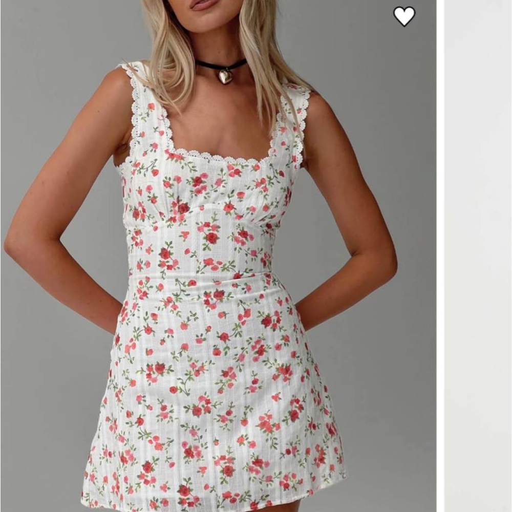 Princess Polly White Floral Mini Dress